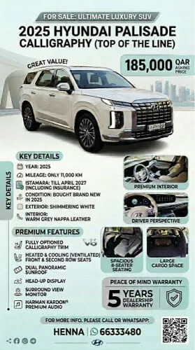Hyundai Palisade 2025 — MzadQatar